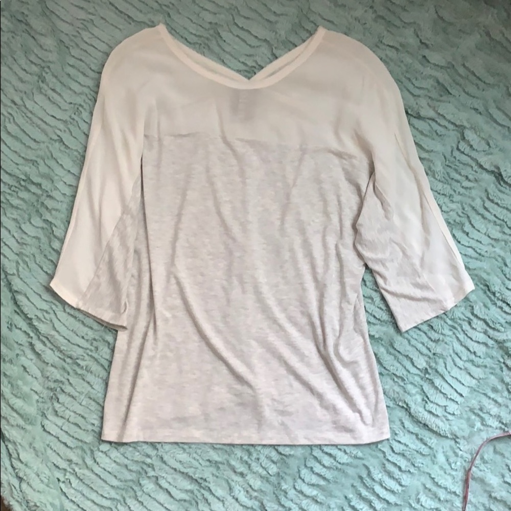 Chiffon and jersey top